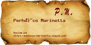 Perhócs Marinetta névjegykártya